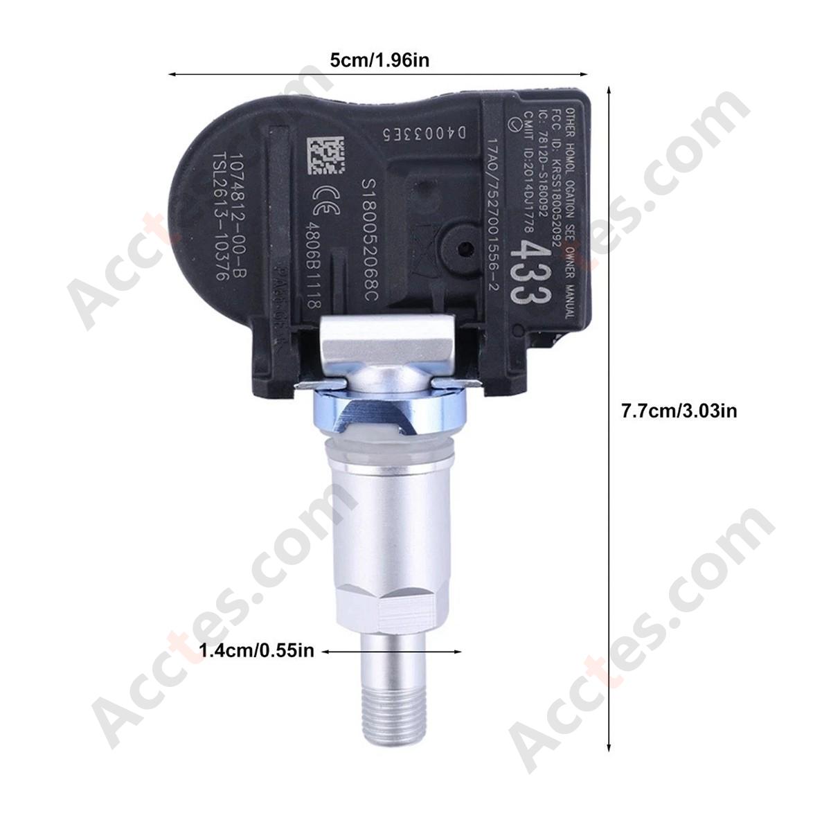 Set of 4 TPMS Tire Pressure Sensors 1074812-00-B Fits For Tesla Model 3/S/X 2017-2020