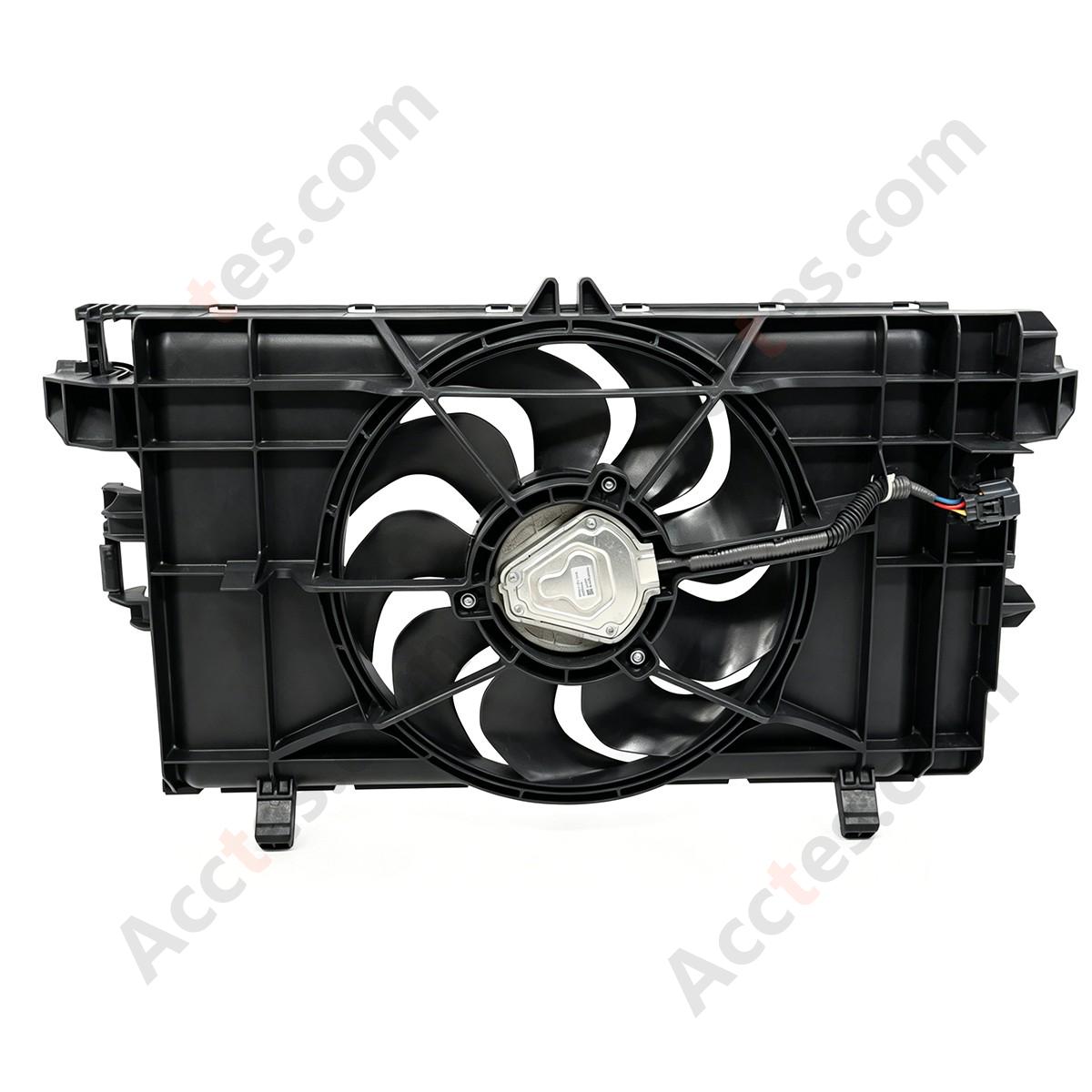 OEM Radiator Cooling Fan Assembly With Shroud OE 1077084-00-E For 2017-2023 Tesla Model 3