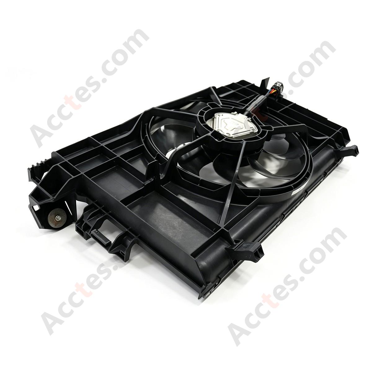 OEM Radiator Cooling Fan Assembly With Shroud OE 1077084-00-E For 2017-2023 Tesla Model 3