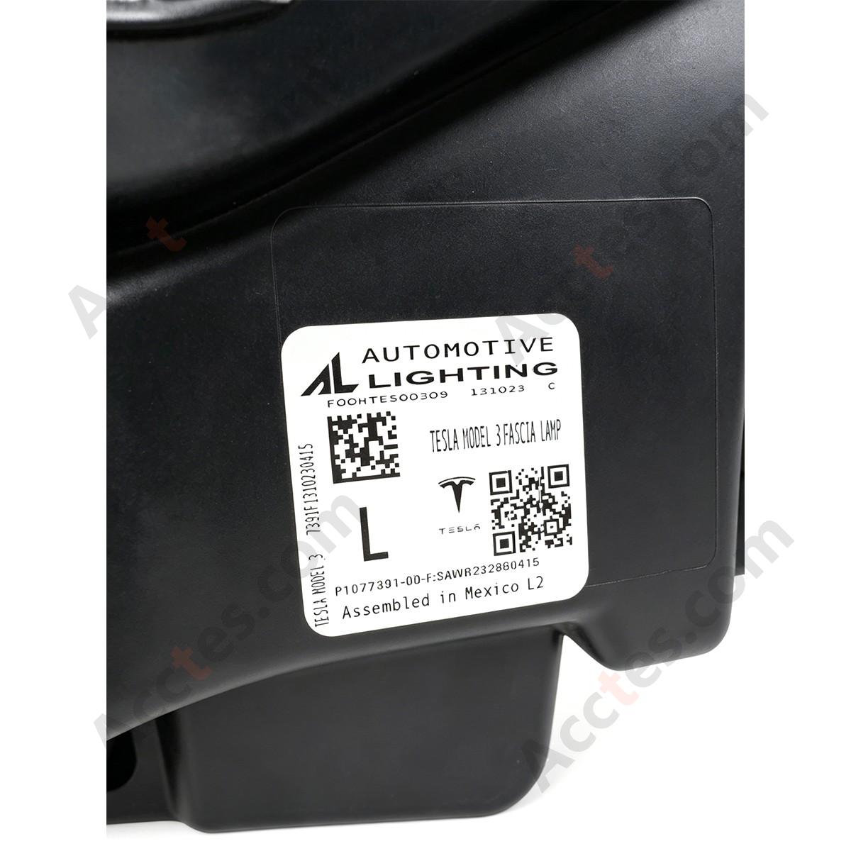 TESLA 2019-23 MODEL 3&Y FOG LIGHT LEFT US DRIVER SIDE 1077391-00-F OEM *3 PINS PLUG