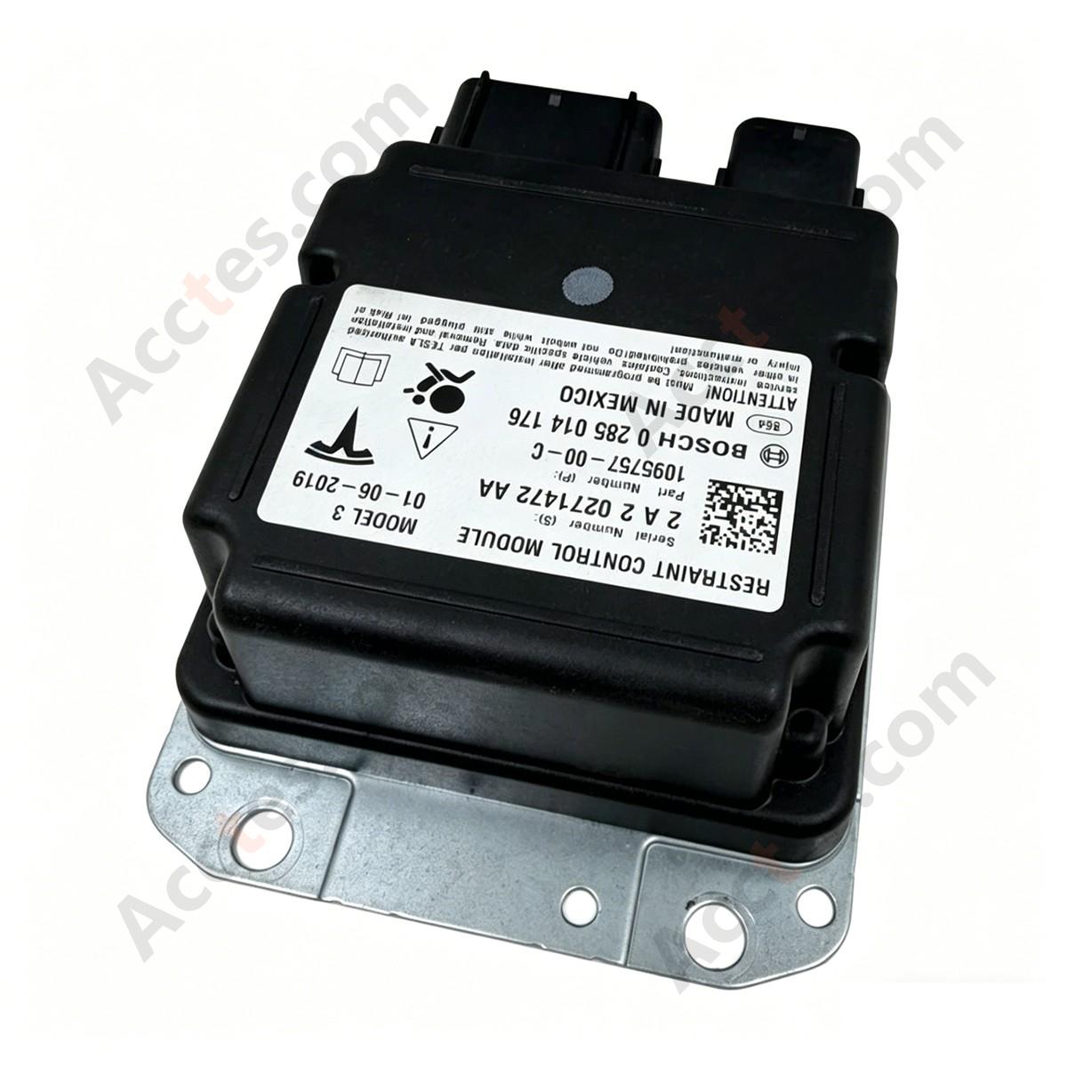 2019-2020 Tesla Model 3 RSR Airbag Computer Safety Restraint Control Module 1095757-00-C With Crash Data
