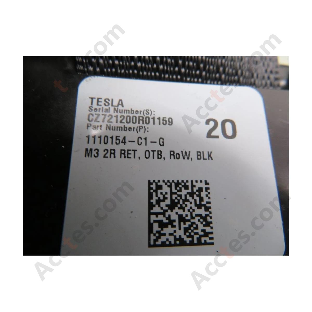 Seat Belt Rear L/R Strap Tesla Model 3 19-23 1110154-C1-G
