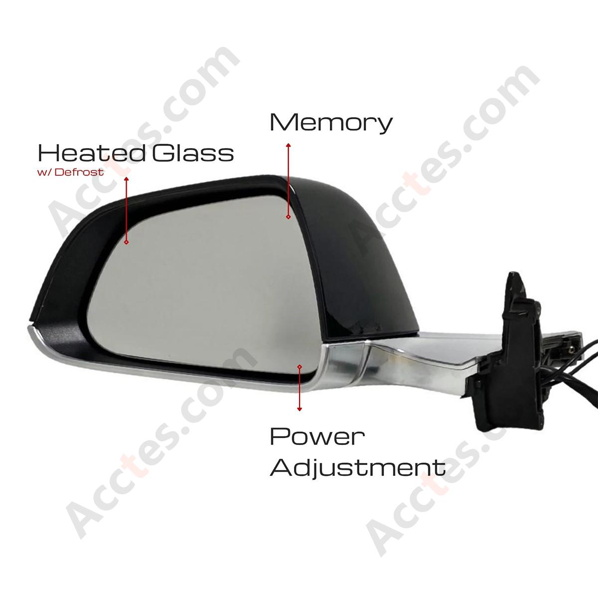 For 2017-2020 TESLA MODEL 3 Driver Side Mirror Black with Memory - Left Side