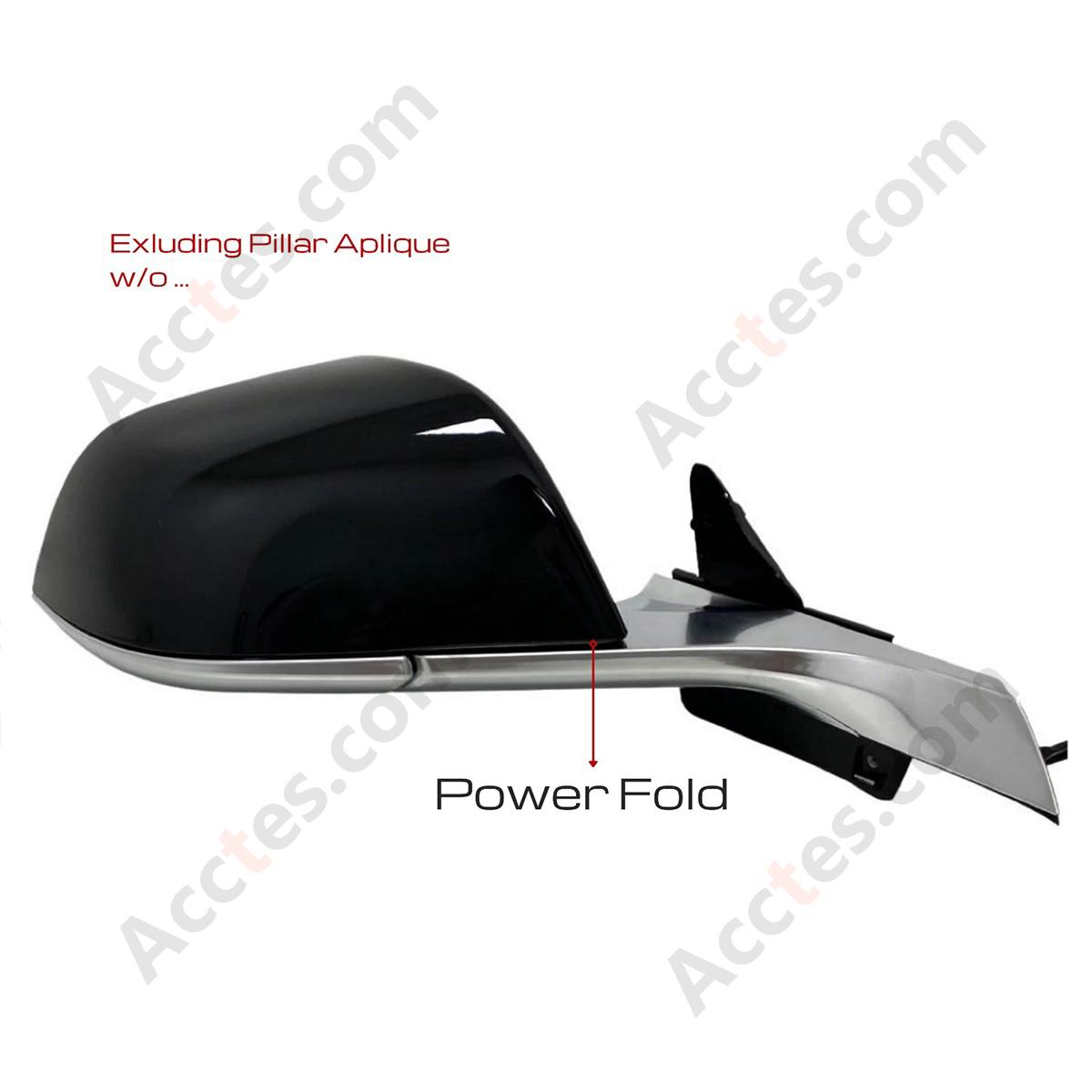For 2017-2020 TESLA MODEL 3 Passenger Side Mirror Black with Memory - Right Side
