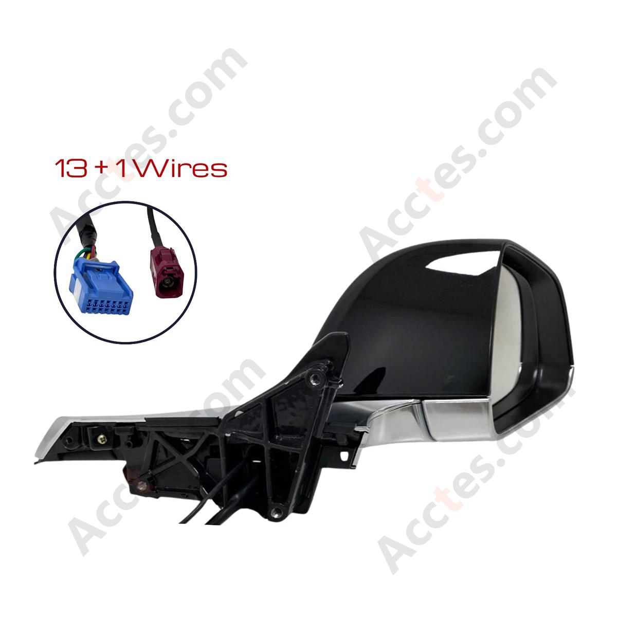 For 2017-2020 TESLA MODEL 3 Passenger Side Mirror Black with Memory - Right Side