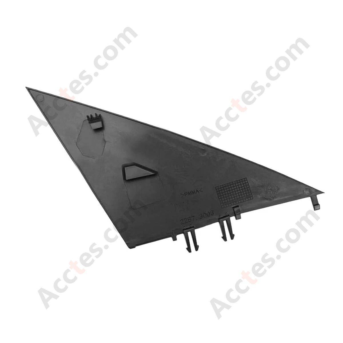 Left Side Mirror Triangle Corner Molding Fender Trim For Tesla Model 3 2021 1130655-00-D