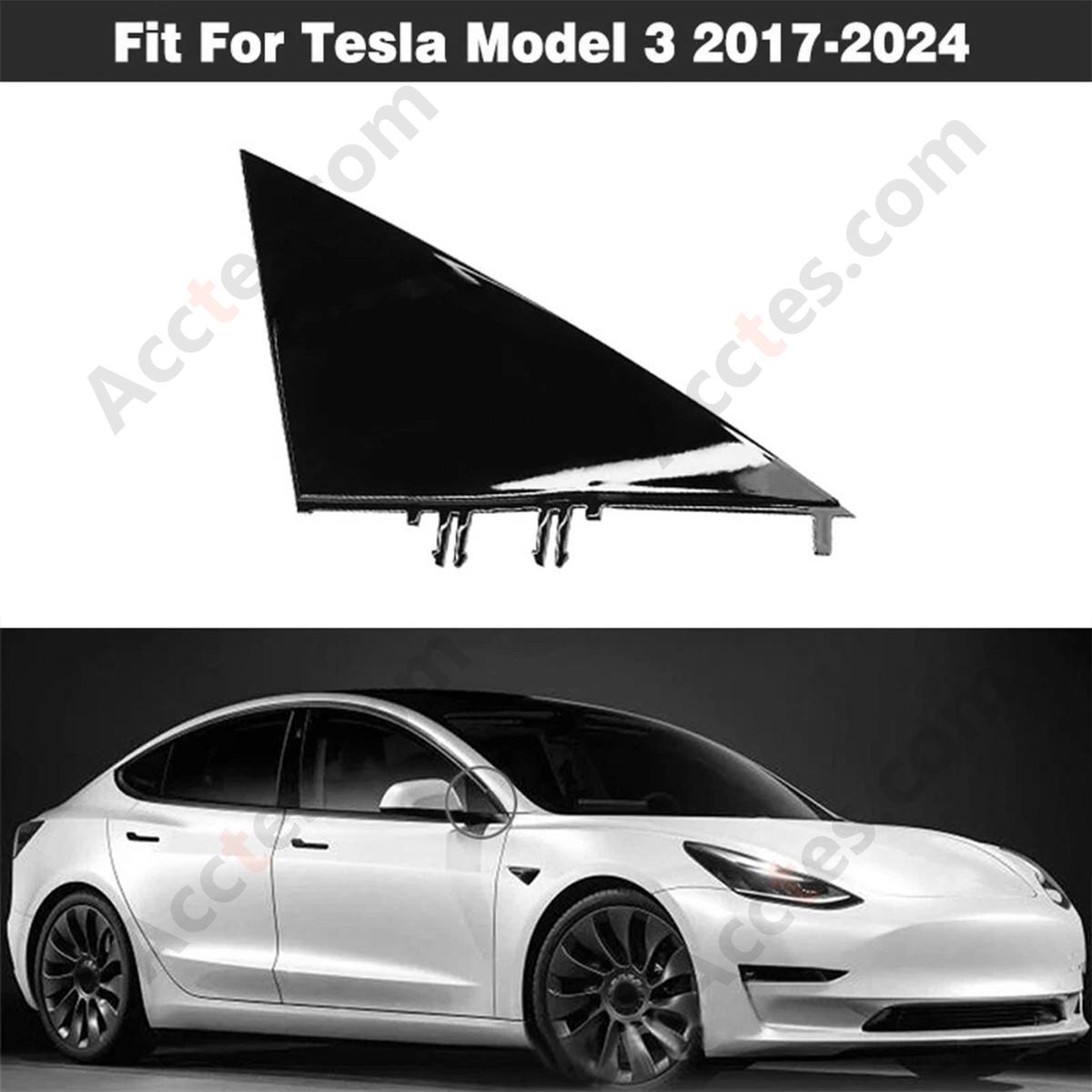 Right Side Mirror Triangle Corner Molding Fender Trim For Tesla Model 3 2021 1130656-00-D