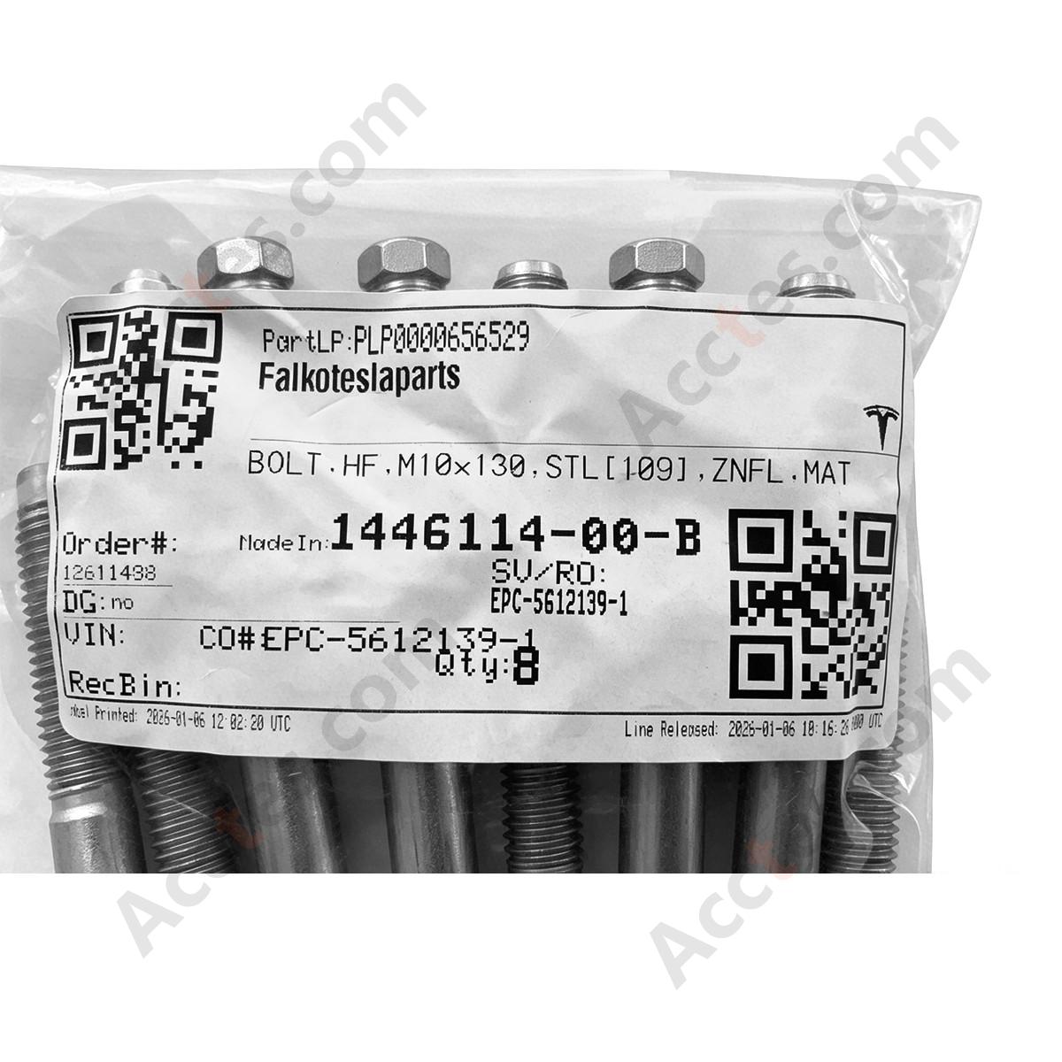 OEM Large Short Beam Head Chassis Bolt M10x130 For 2017-2022 Tesla Model 3 Model Y Undercarriage Crossmember Fastener Screw OEM 1446114-00-B