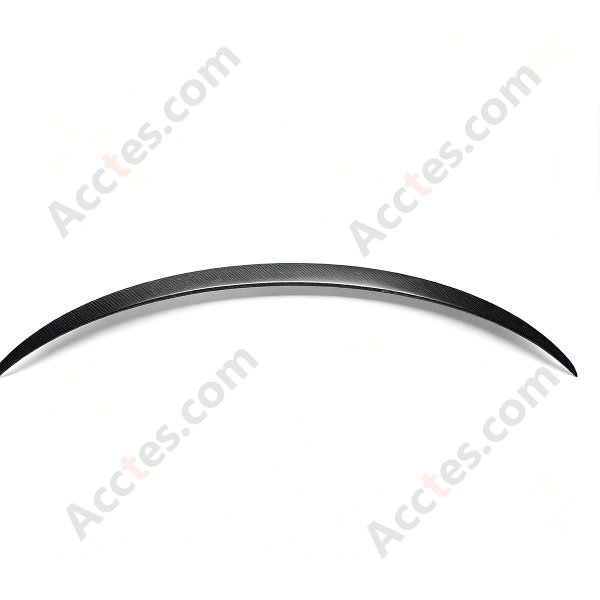 2017-2022 Tesla Model 3 Carbon Fiber Rear Trunk Lip Spoiler Black Performance For OEM Part 1455166-00-C