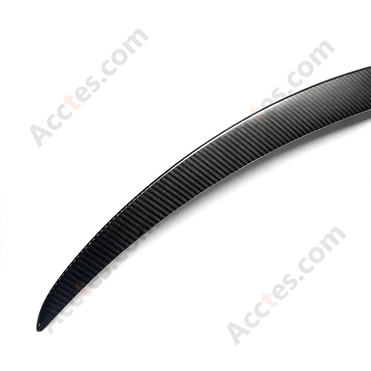 2017-2022 Tesla Model 3 Carbon Fiber Rear Trunk Lip Spoiler Black Performance For OEM Part 1455166-00-C