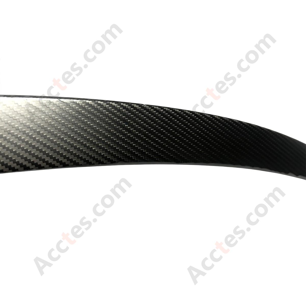 2017-2022 Tesla Model 3 Carbon Fiber Rear Trunk Lip Spoiler Black Performance For OEM Part 1455166-00-C