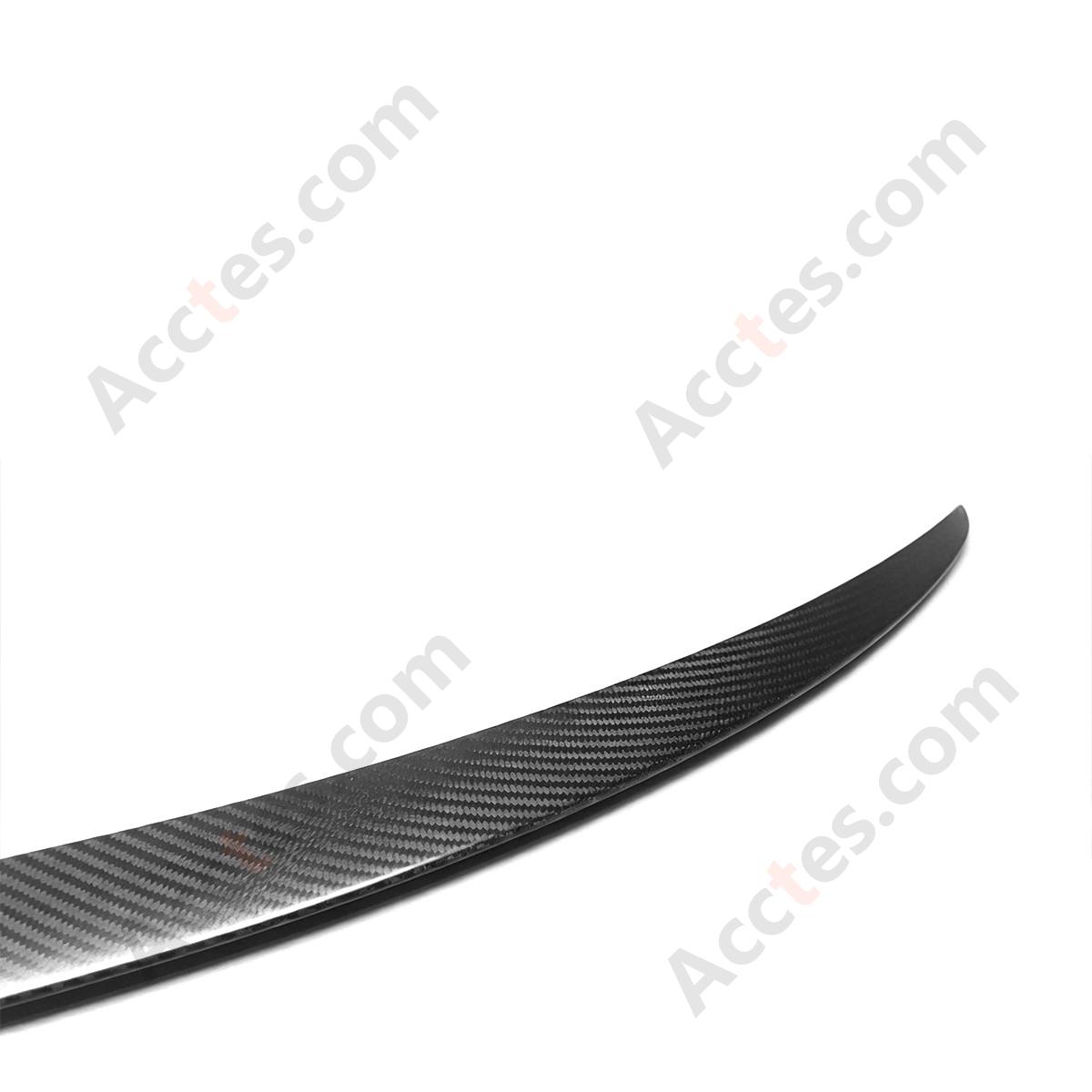 2017-2022 Tesla Model 3 Carbon Fiber Rear Trunk Lip Spoiler Black Performance For OEM Part 1455166-00-C