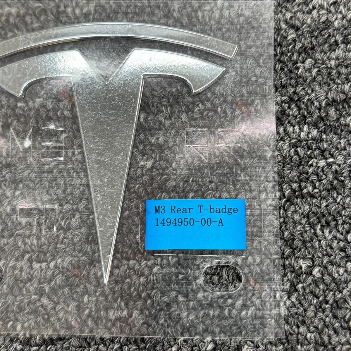 For Tesla 2017-2023 Model 3 Rear 【T】 Trunk Lid Badge Emblem OEM 1494950-00-A