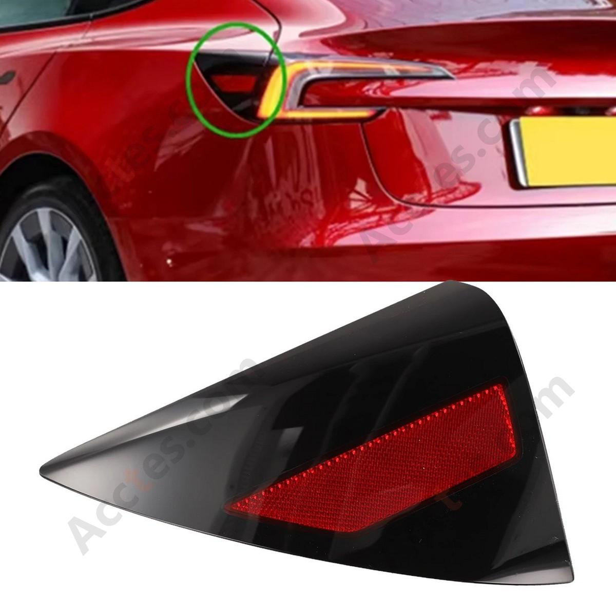 Rear Right Passenger Side Charging Port Cover With Tail Light Reflector Trim For 2023 Tesla Model 3 OEM 1715105-00-B