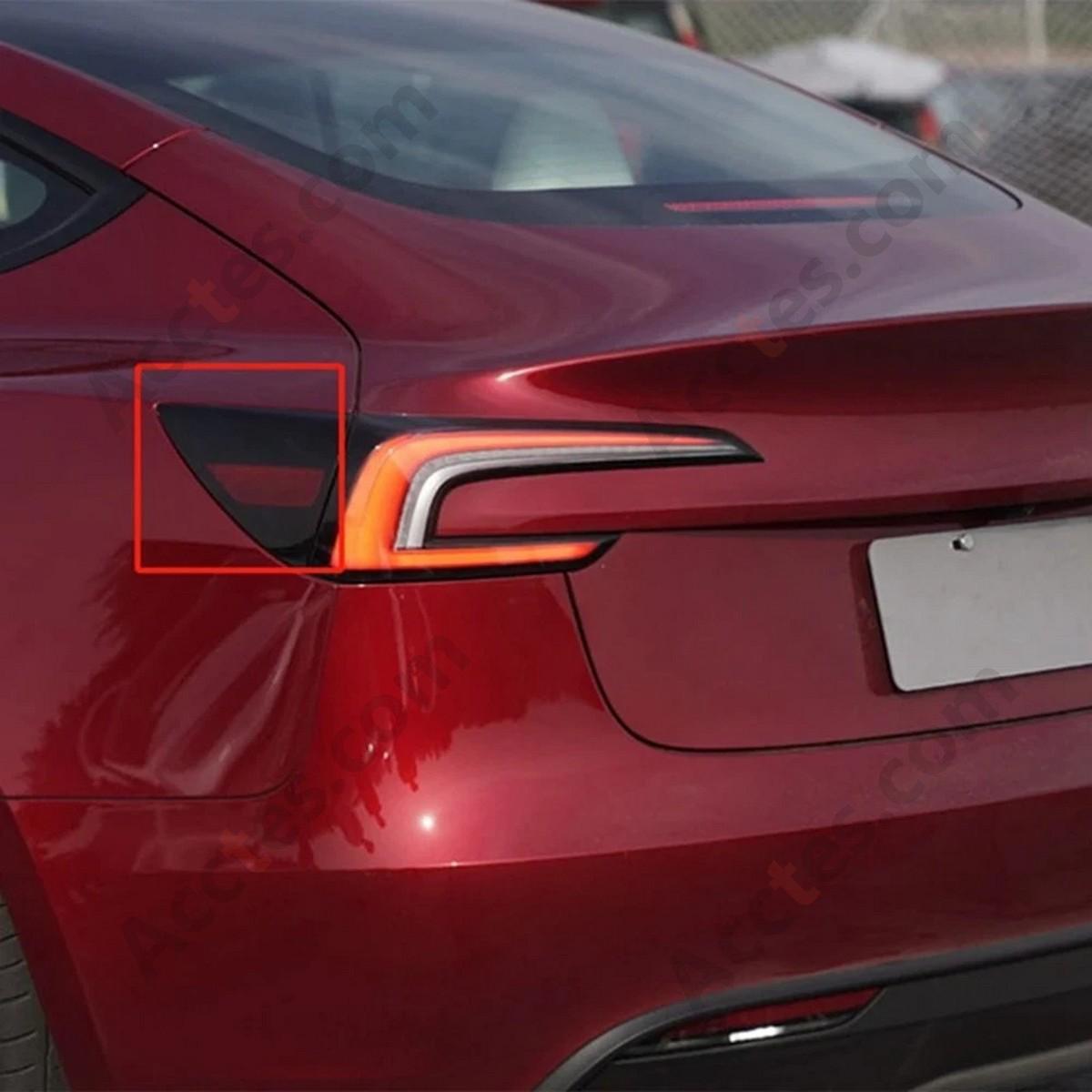 Rear Right Passenger Side Charging Port Cover With Tail Light Reflector Trim For 2023 Tesla Model 3 OEM 1715105-00-B