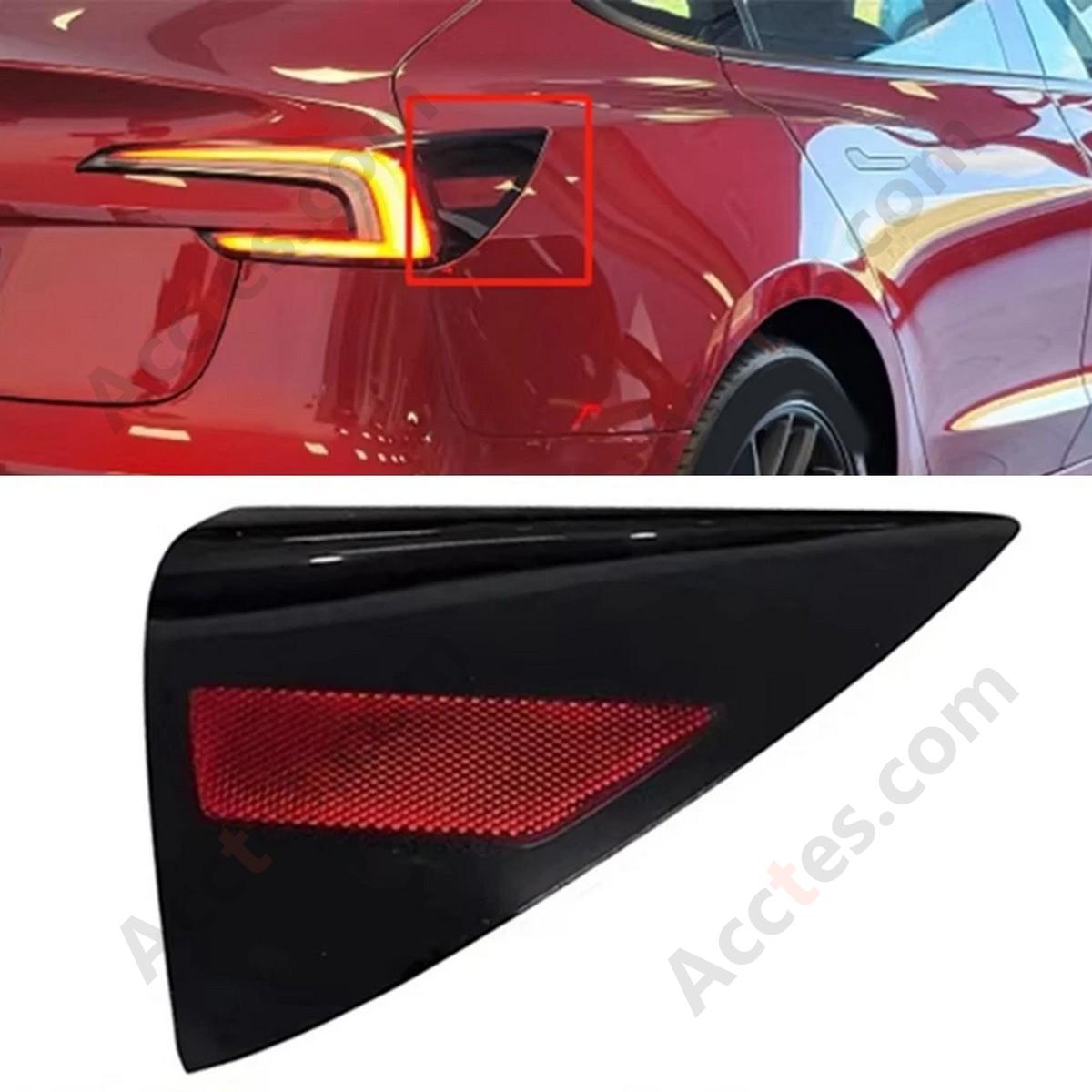Rear Right Passenger Side Charging Port Cover With Tail Light Reflector Trim For 2023 Tesla Model 3 OEM 1715105-00-B