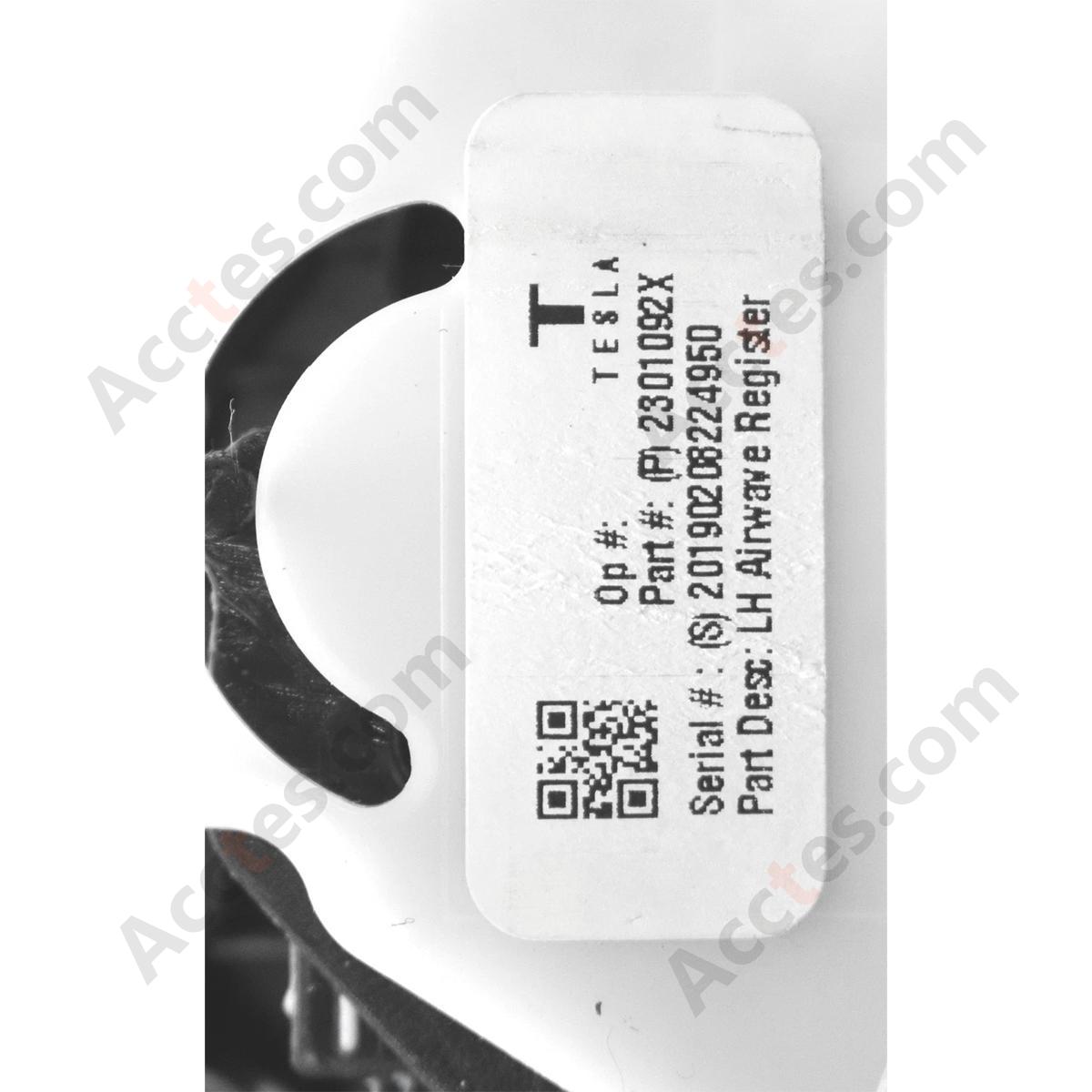 OEM Driver Left Dashboard Heater Air Vent Grille Trim Assembly OE 1083320-00-F Fits 2017-2023 Tesla Model 3 Model Y