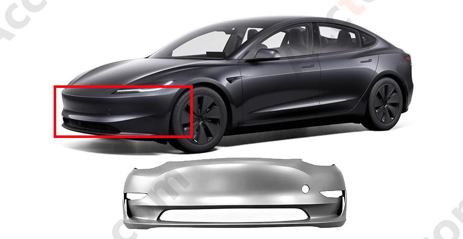 Bumper Cover For 2017-2023 Tesla Model 3 1108905S0A Primed Rear