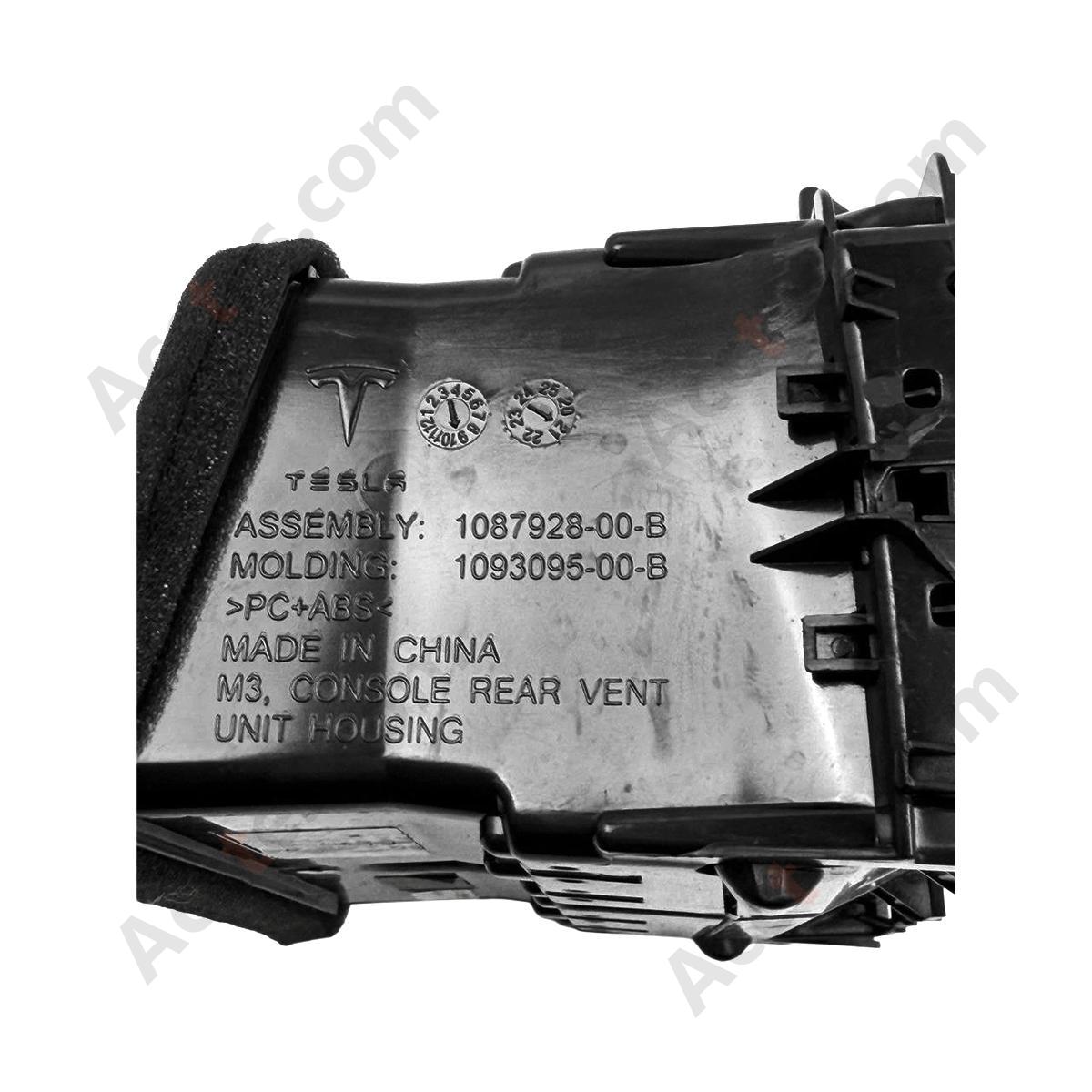 2020-2024 TESLA MODEL 3&Y Center Console Air Outlet Rear Single Vents OEM 1087928-00-B