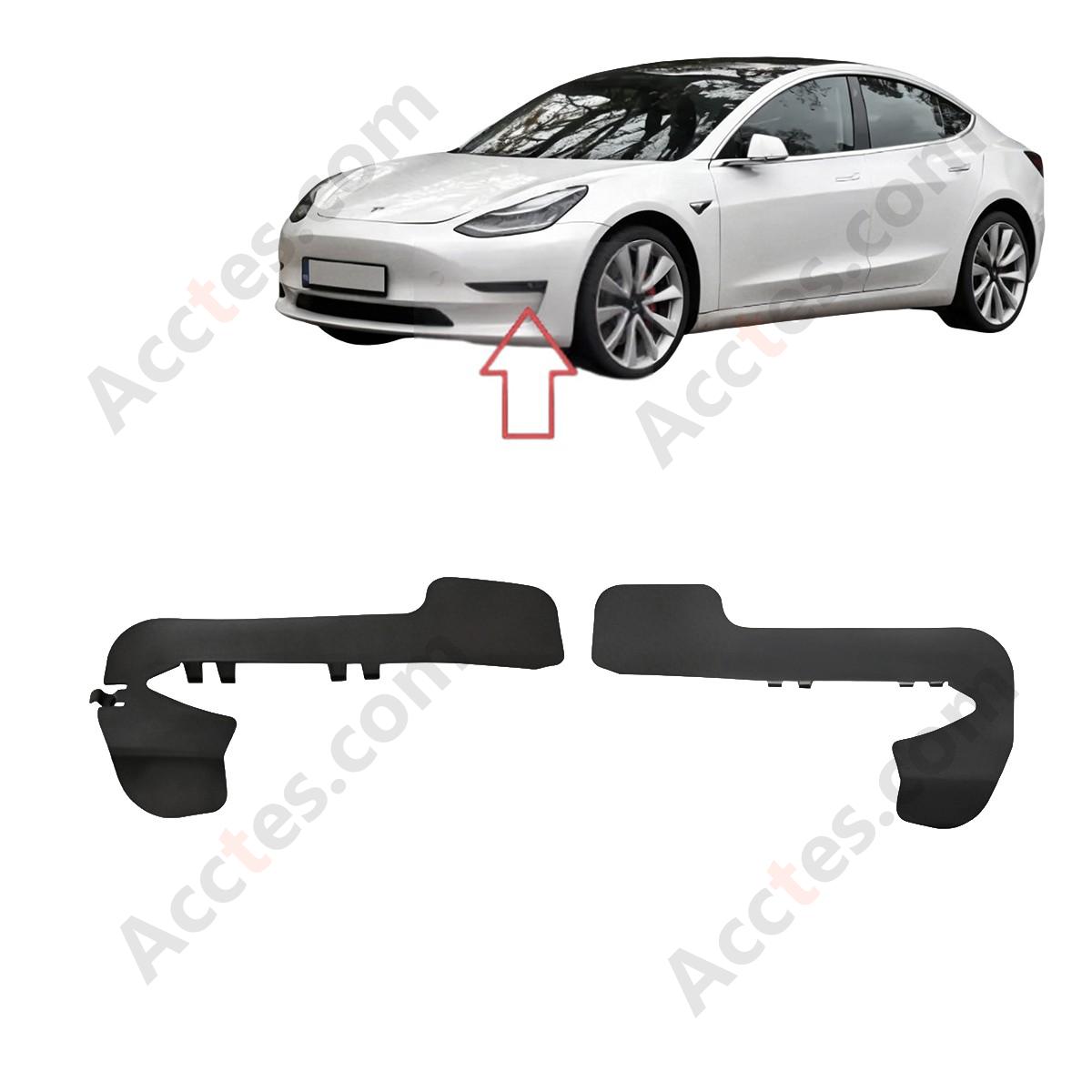Front Right Fog Light Mount Bracket OEM 1089450-00-A Black For 2017-2023 Tesla Model 3 Passenger Side Bumper Fog Lamp Support Holder