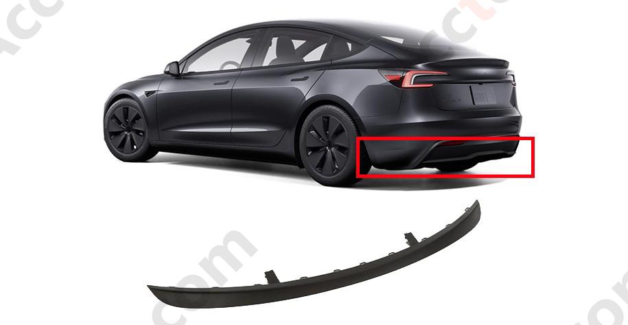 New Fit For Tesla Model 3 2017-2023 1103035-00-D Rear Bumper Lower Spoiler