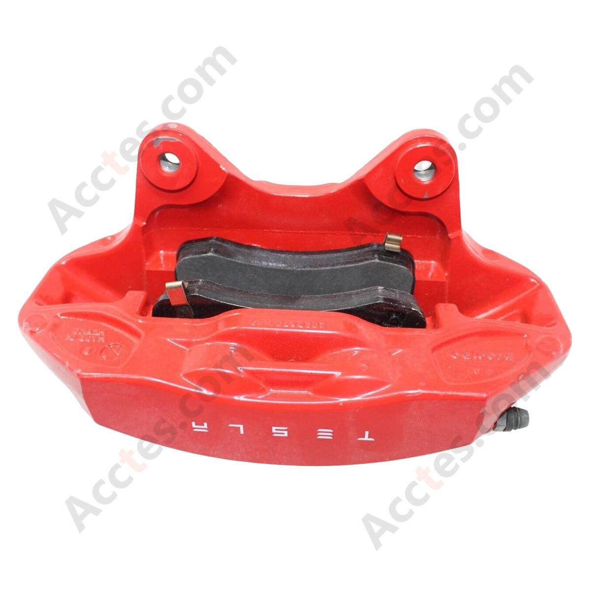 2020-2025 OEM Tesla Model Y Front wheel cylinder - red LH with brake pads 1669541-00-A