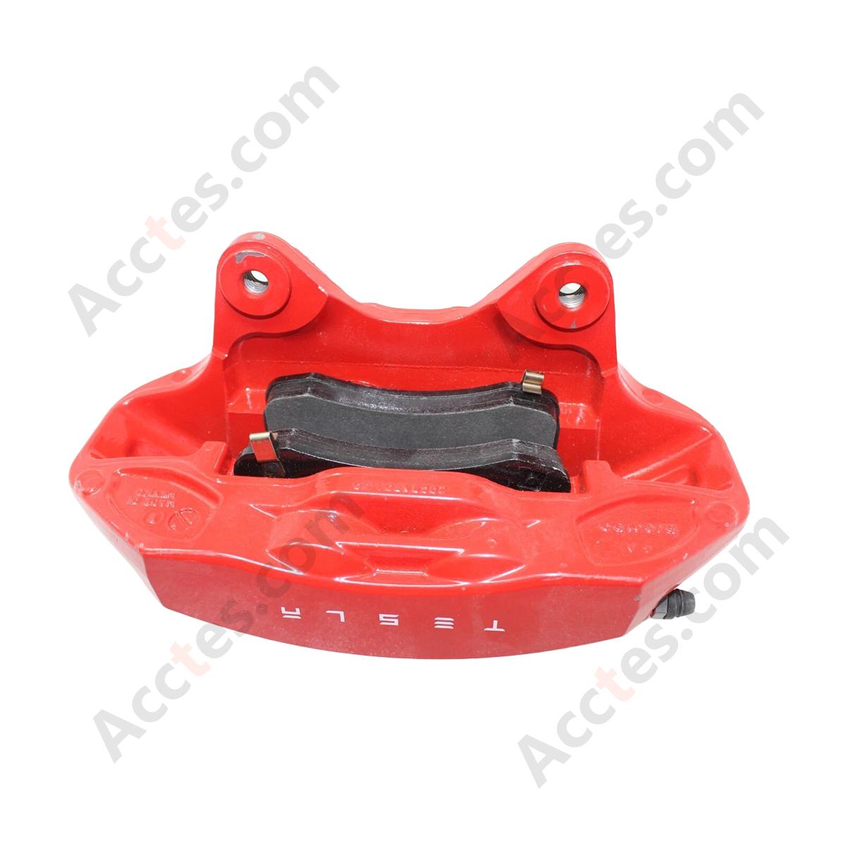 2020-2025 OEM Tesla Model Y Front wheel cylinder - red LH with brake pads 1669541-00-A