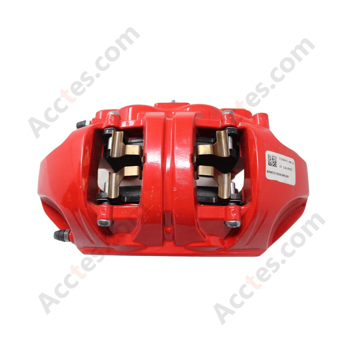 2020-2025 OEM Tesla Model Y Front wheel cylinder - red LH with brake pads 1669541-00-A