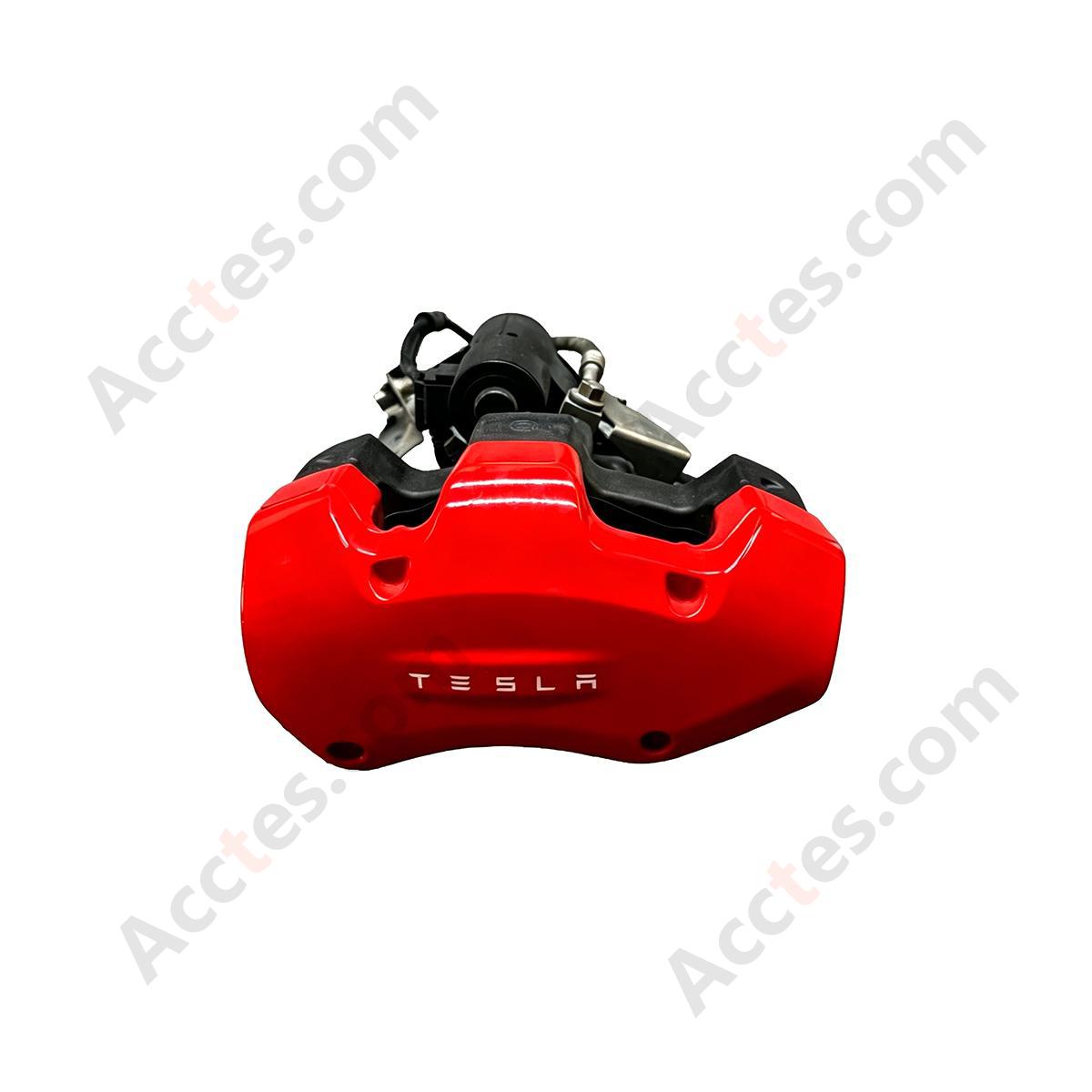 2020-2024 TESLA MODEL Y REAR LEFT BREMBO BRAKE CALIPER RED OEM, 1188643-00-C