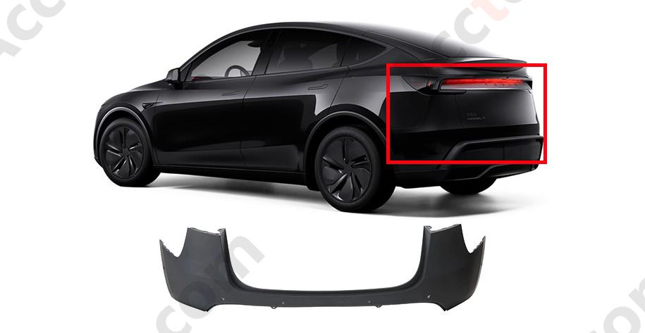 2020-2024 Tesla Model Y Rear bumper - upper part - with radar hole OEM 1493735S0A