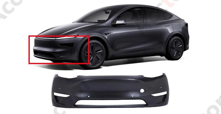 FRONT BUMPER FASCIA With Sensor Holes Tesla Model Y 2020-2024 1493736-S0-A