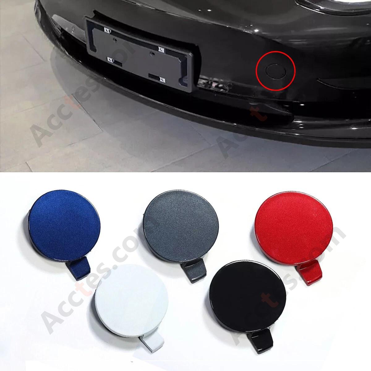 Front Bumper Tow Hook Eye Cover Cap For Tesla Model Y 2020-2022 1493746-00-A New