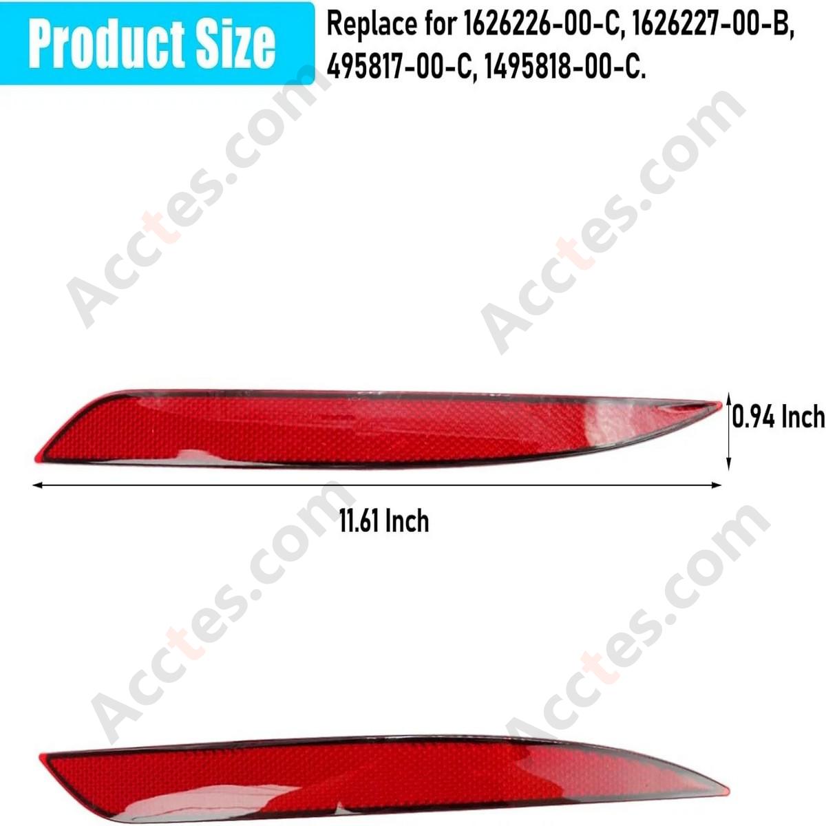 Rear Bumper Reflector Lamp Brake LEFT Driver Side For TESLA MODEL Y 2020-2024