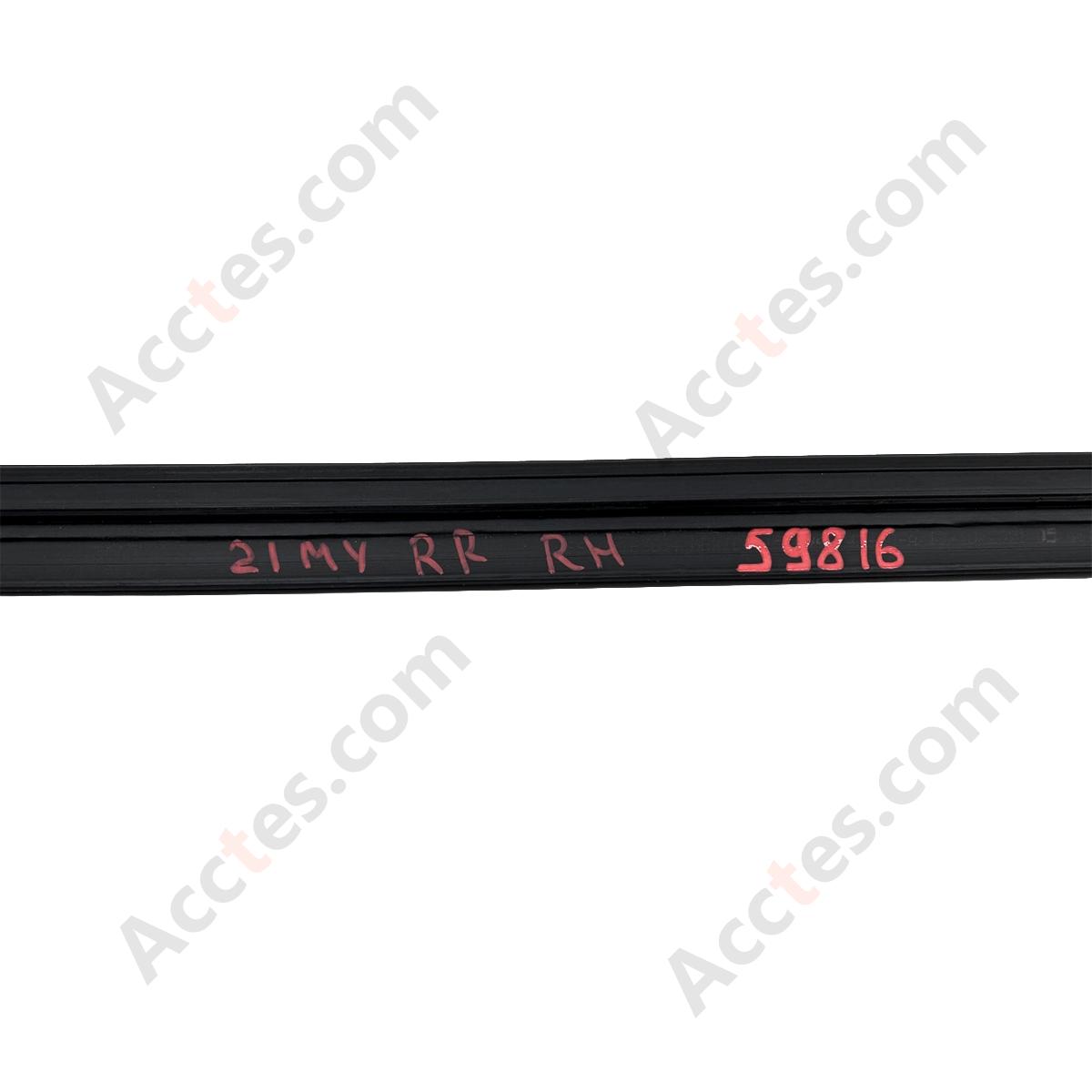 OEM Rear Left Door Inner Window Belt Rubber Seal Molding OE 1500065-00-C Fits 2020-2024 Tesla Model Y
