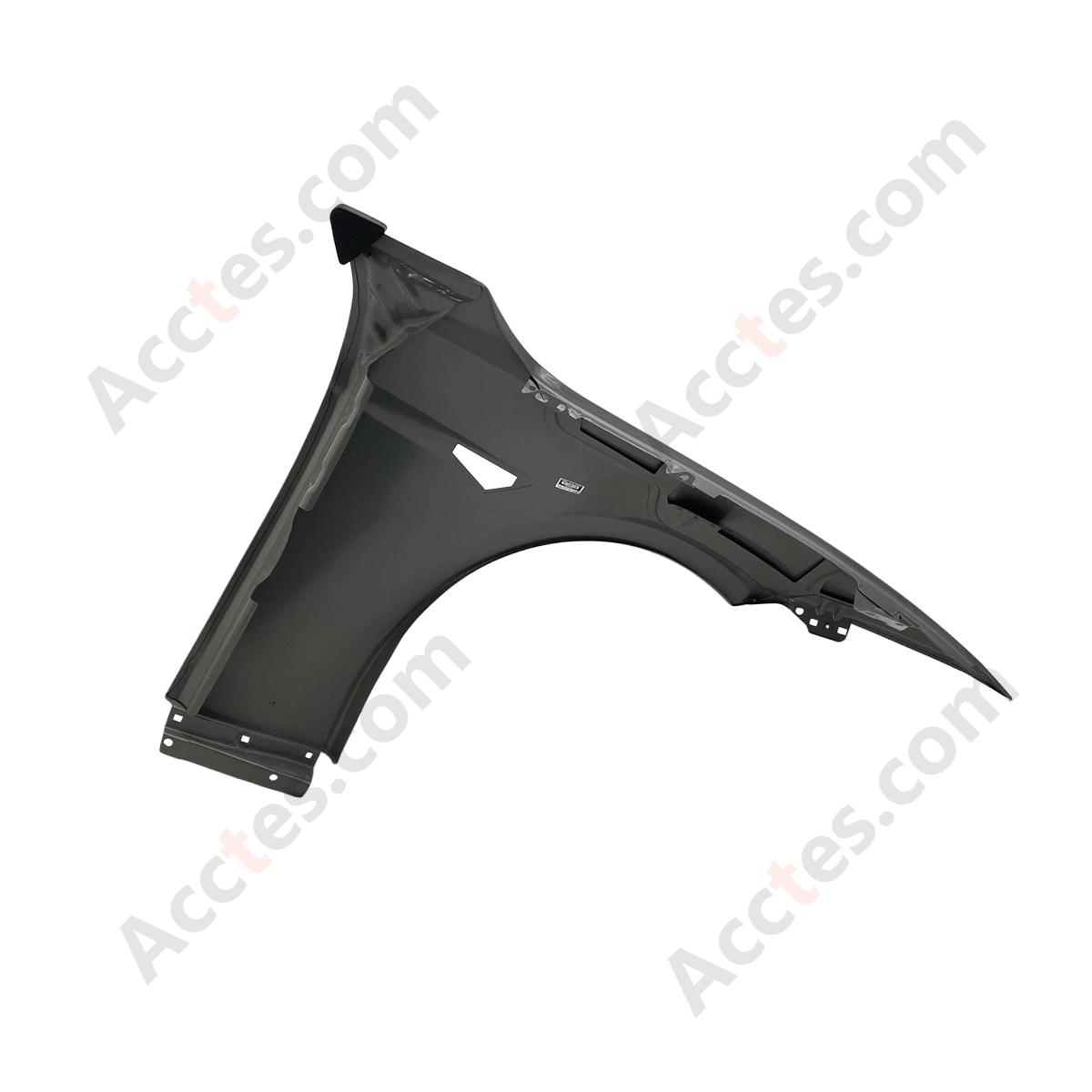 Primed Front Left Driver Side Fender Shell Panel OEM 1562551-E0-A Compatible with 2021-2026 Tesla Model S Exterior Body Replacement Mudguard
