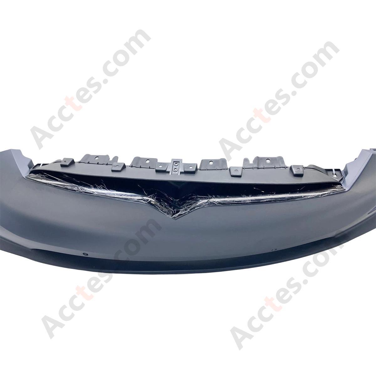 Tesla 2021-2023 Model X Front Bumper Cover w/ Foglight Primed Assembly 1588184-S0-A