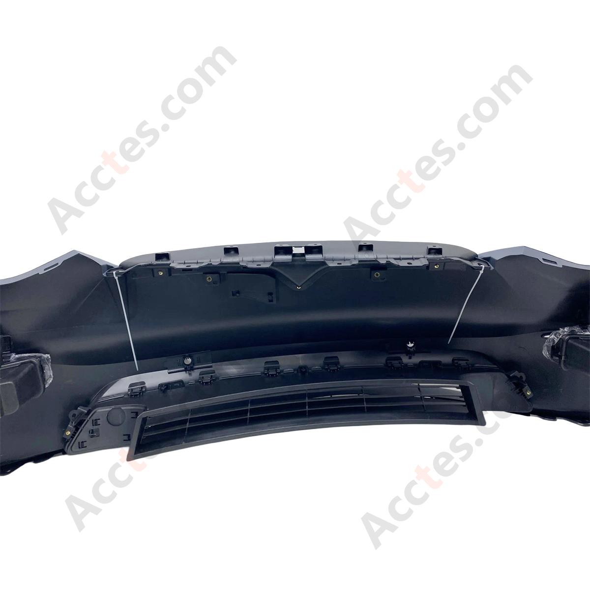 Tesla 2021-2023 Model X Front Bumper Cover w/ Foglight Primed Assembly 1588184-S0-A