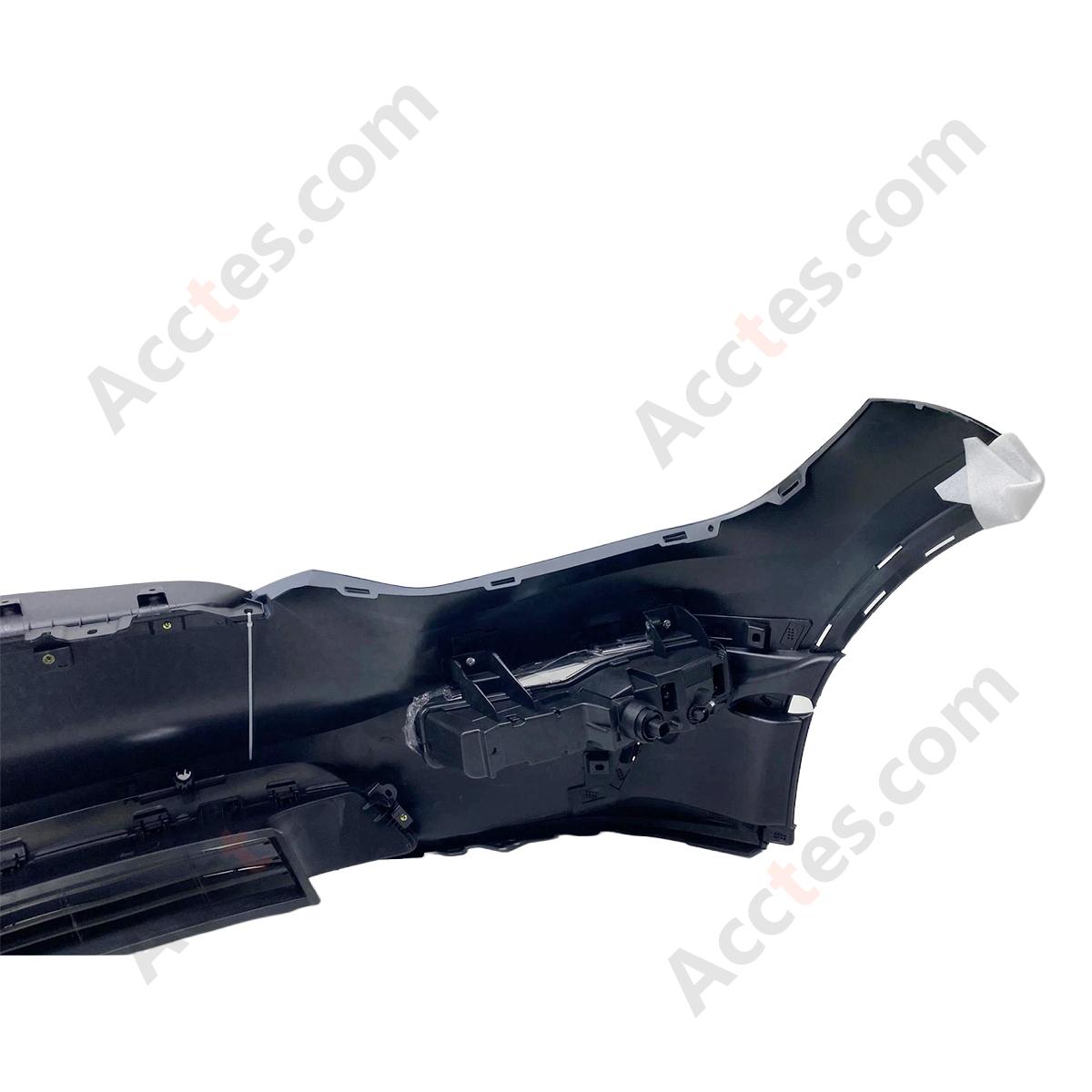 Tesla 2021-2023 Model X Front Bumper Cover w/ Foglight Primed Assembly 1588184-S0-A