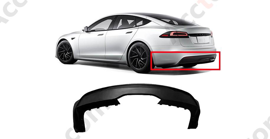 FOR TESLA MODEL S 2021-2024 PLAID REAR BUMPER LOWER FASCIA 1632940-22-A