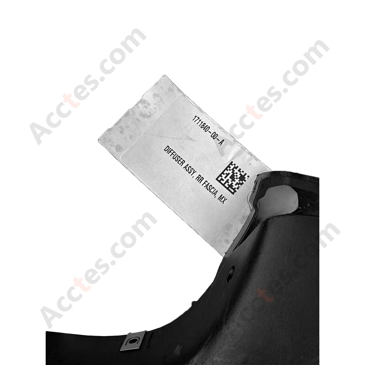 Tesla 2021-20123 Model X Rear Bumper Lower Diffuser 1711840-00-A