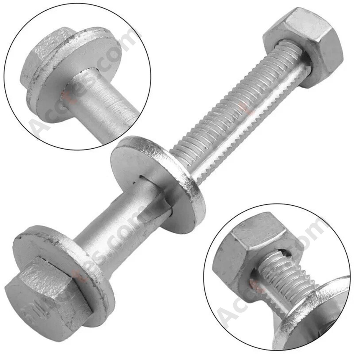 OEM Silver Front Control Arm Cam Bolt Nut With Washer OE 2007106 For Tesla Model S Model X