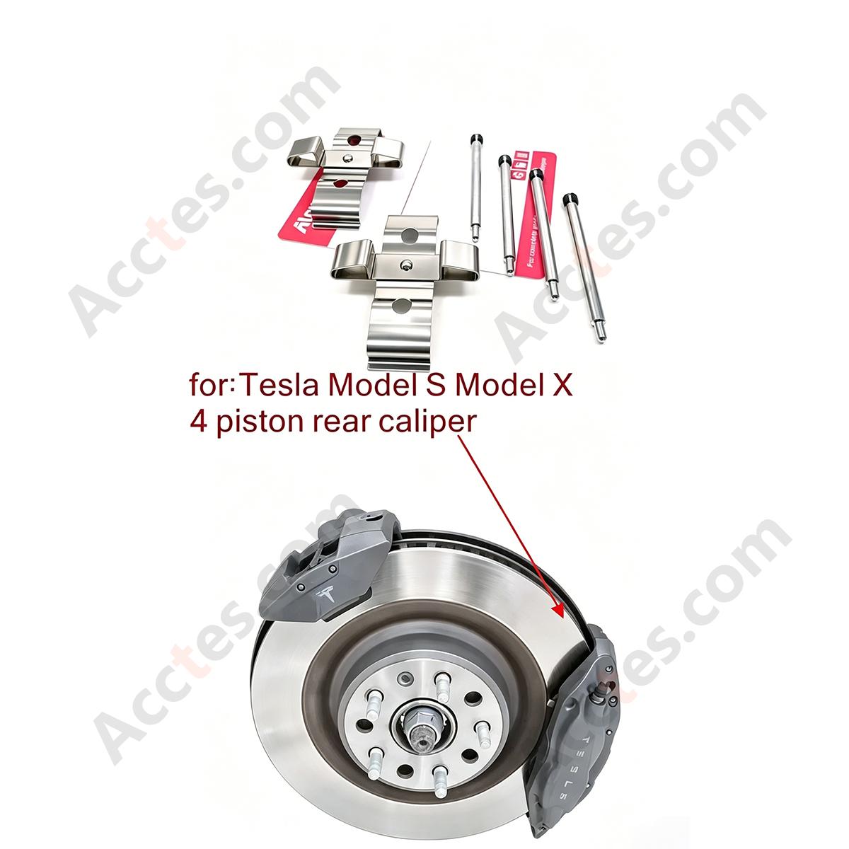 Fits for Tesla New Model S Model X Rear Brake Caliper Spring Pin Service Kit Reference 600814200A