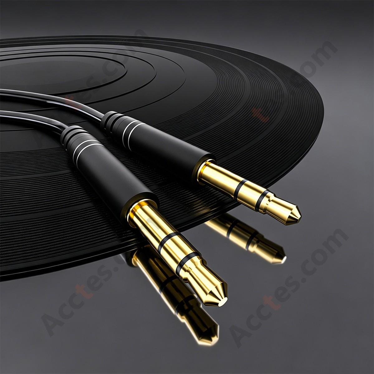 1.5M Black 3-Pole 3.5mm Audio Recording Cable