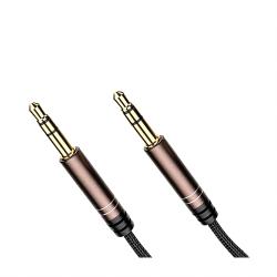 1.5M Brown Braided 3-Pole 3.5mm Audio Cable
