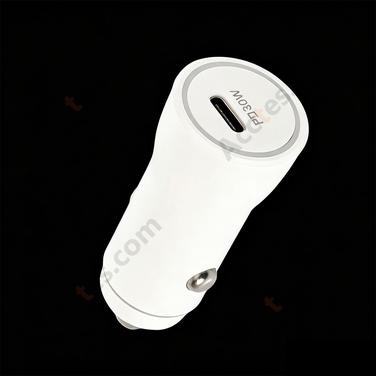 Black 30W Fast Charging Car Lighter Adapter Type-C Port