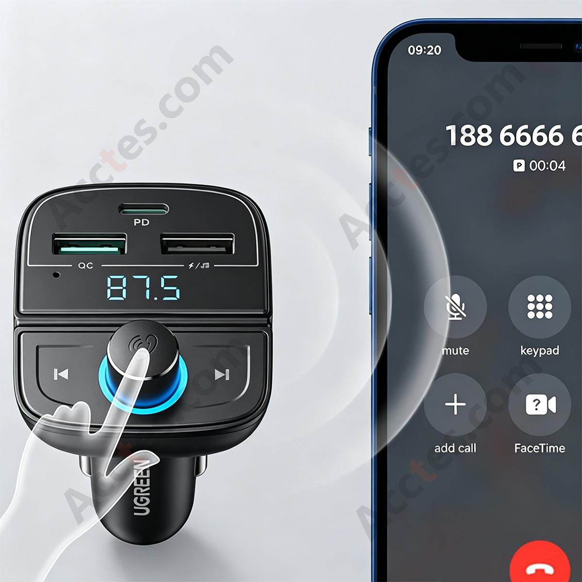 Car Cigarette Lighter Bluetooth 5.0 Audio Receiver