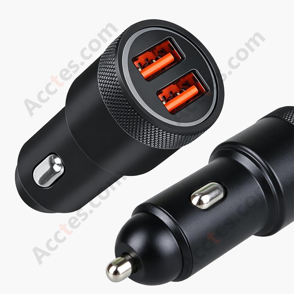 Car Cigarette Lighter Dual USB Port Charger Adapter