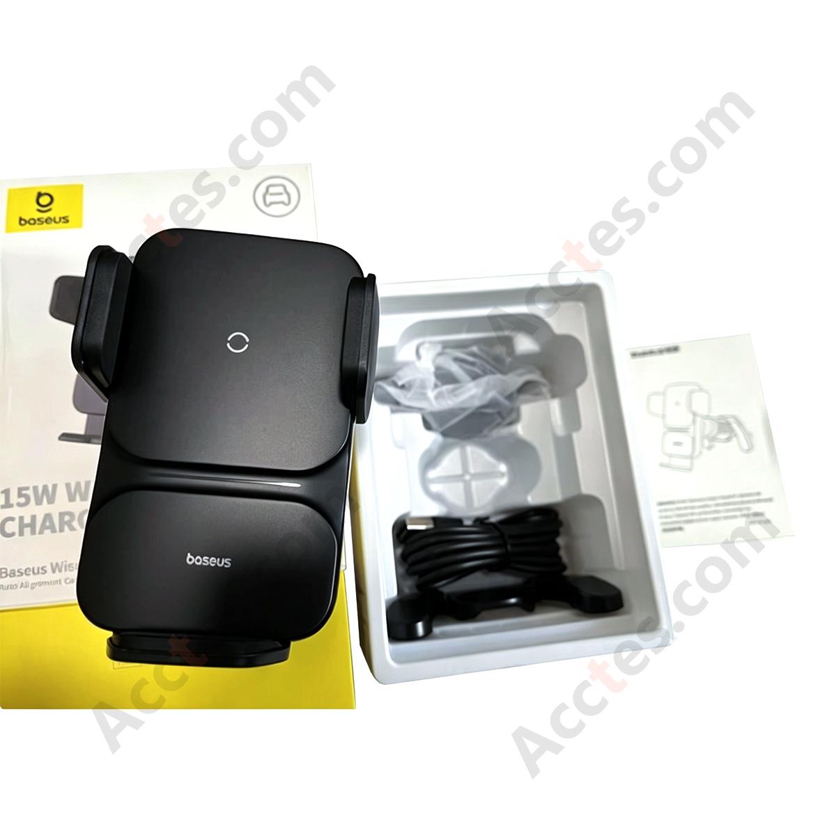 Air Vent Hook Wireless Charging Phone Mount Kit USB+Type-C Ports