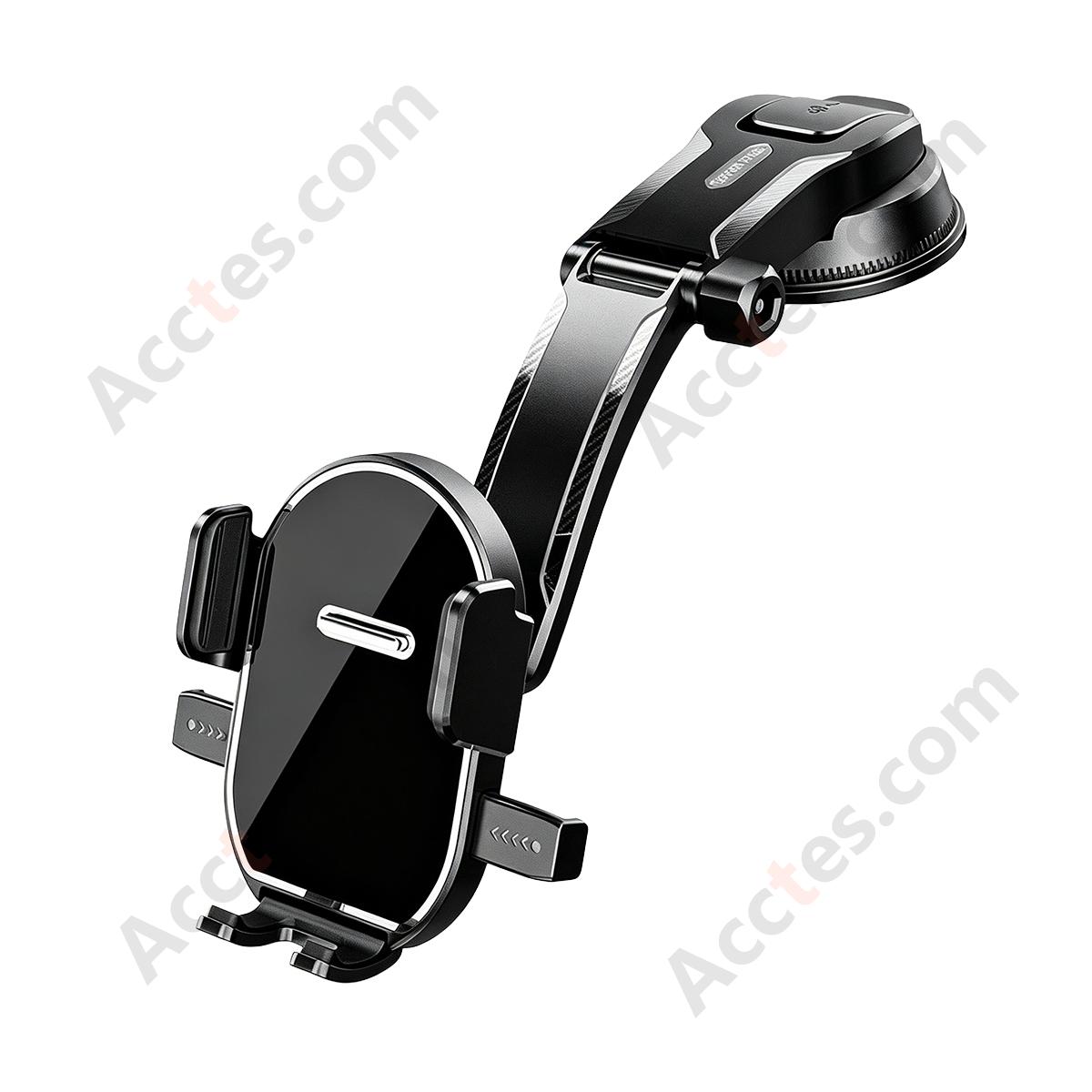 Round Mirror Surface Suction Cup Car Phone Mount