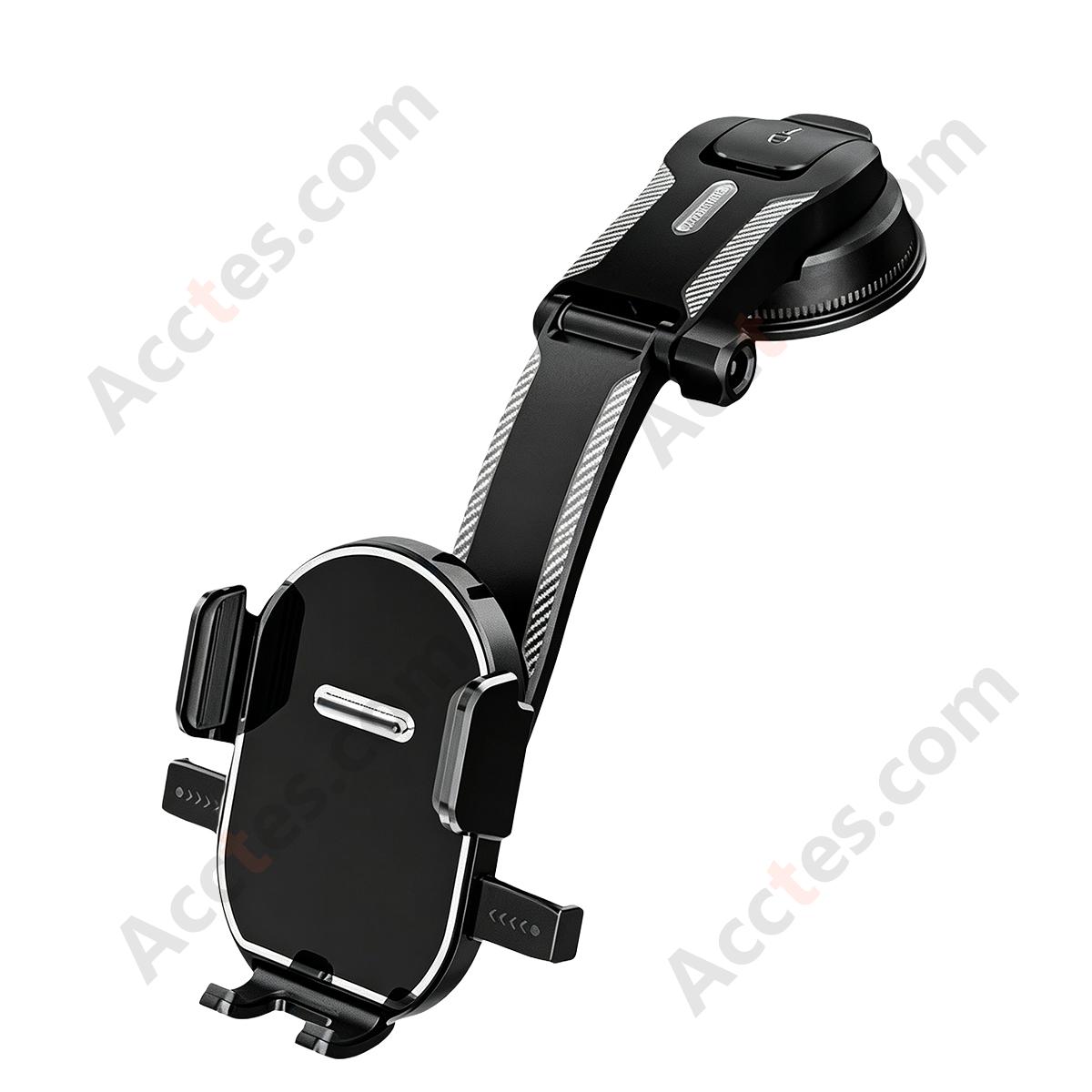 Round Mirror Surface Suction Cup Car Phone Mount
